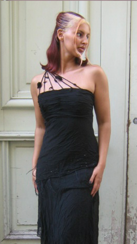 Catherine Gérard Silk Black Dress