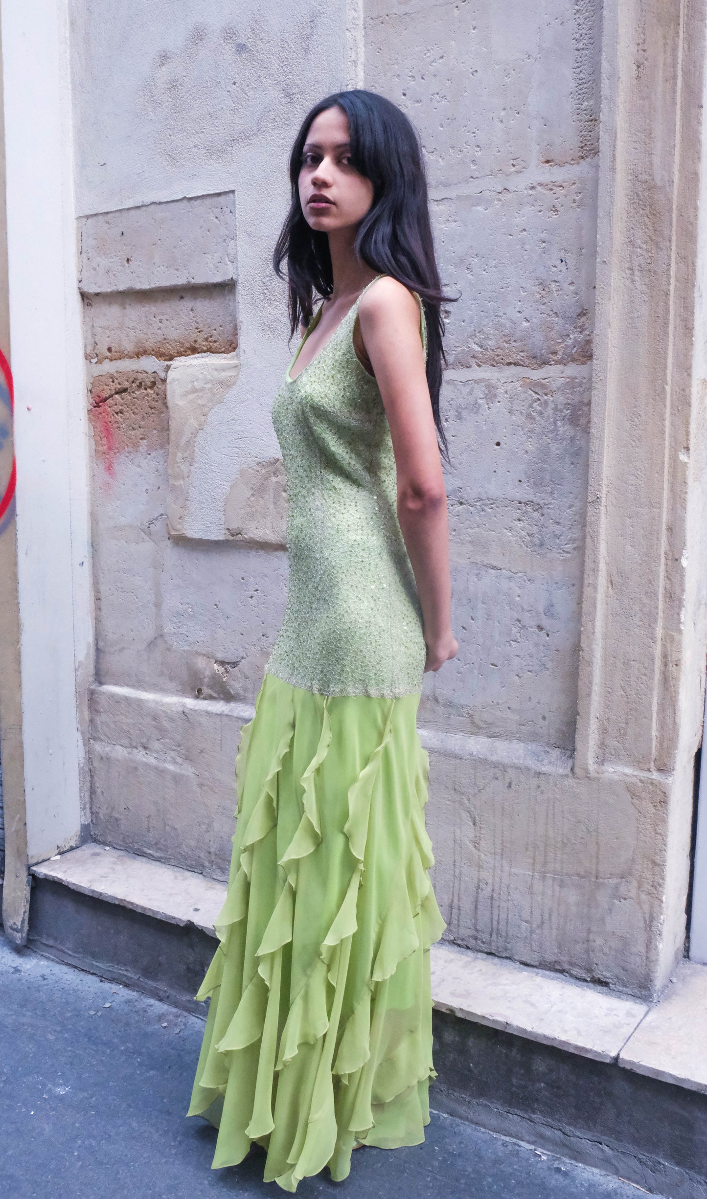 Maria Jose Navarro Green Gown